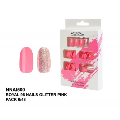 96pc Nails & Glue - Pinks (6)